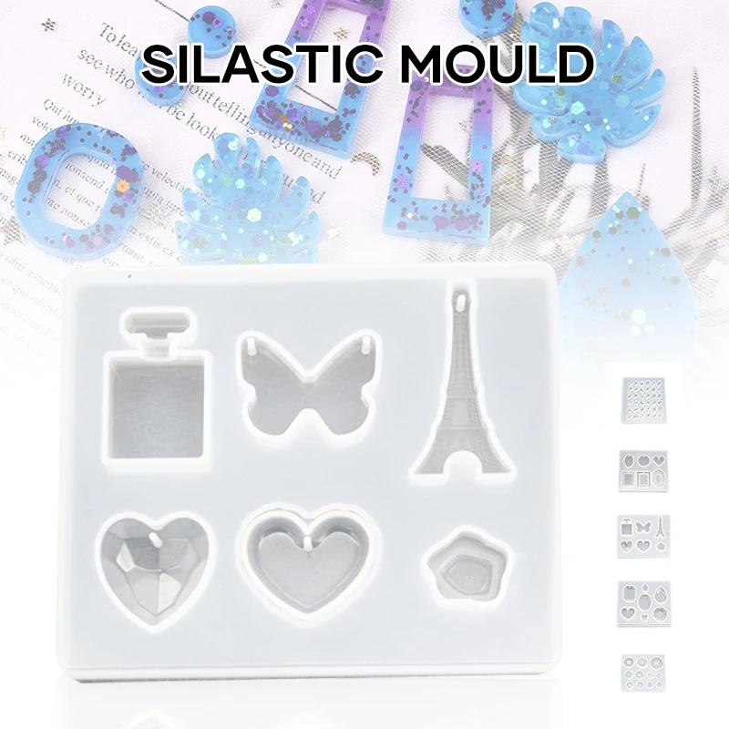

Crystal Epoxy Pendant Mold Silicone Mould for DIY Necklace and Keychain Resin Jewelry Making K9Store