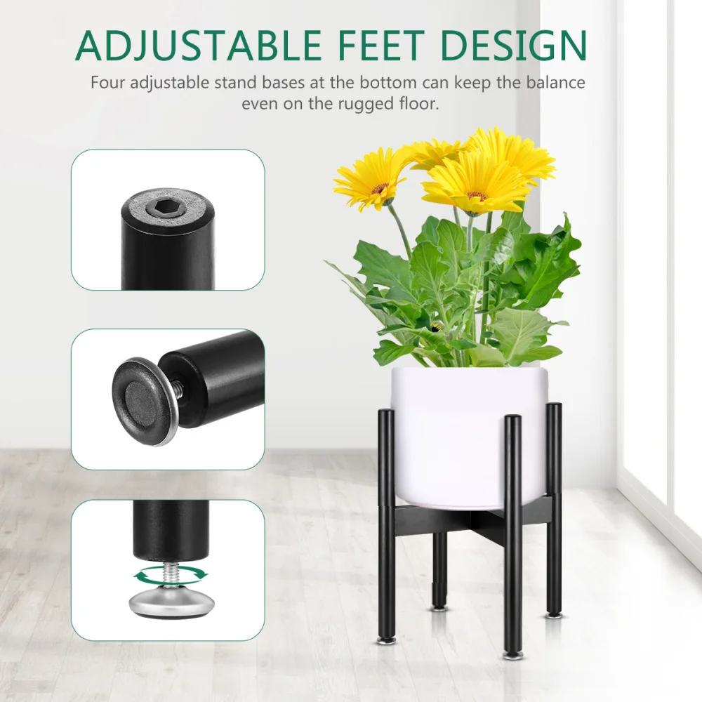 

HOMEMAXS Plant Stand Bamboo Indoor Flower Pot Holder Display Potted Rack (Black)