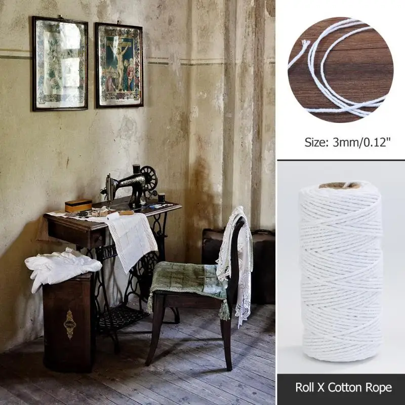 100 м/рулон Ретро Натуральная пеньковая веревка джутовая для обертывания