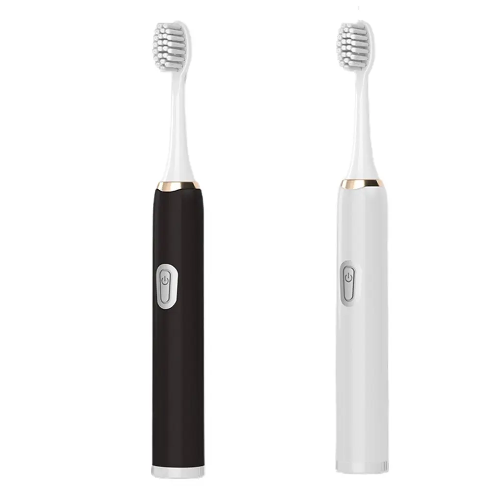 Electric Toothbrush For Adult Household Soft Fur Replacement Heads Set Battery Powered Toothbrush With Brush Head Gift