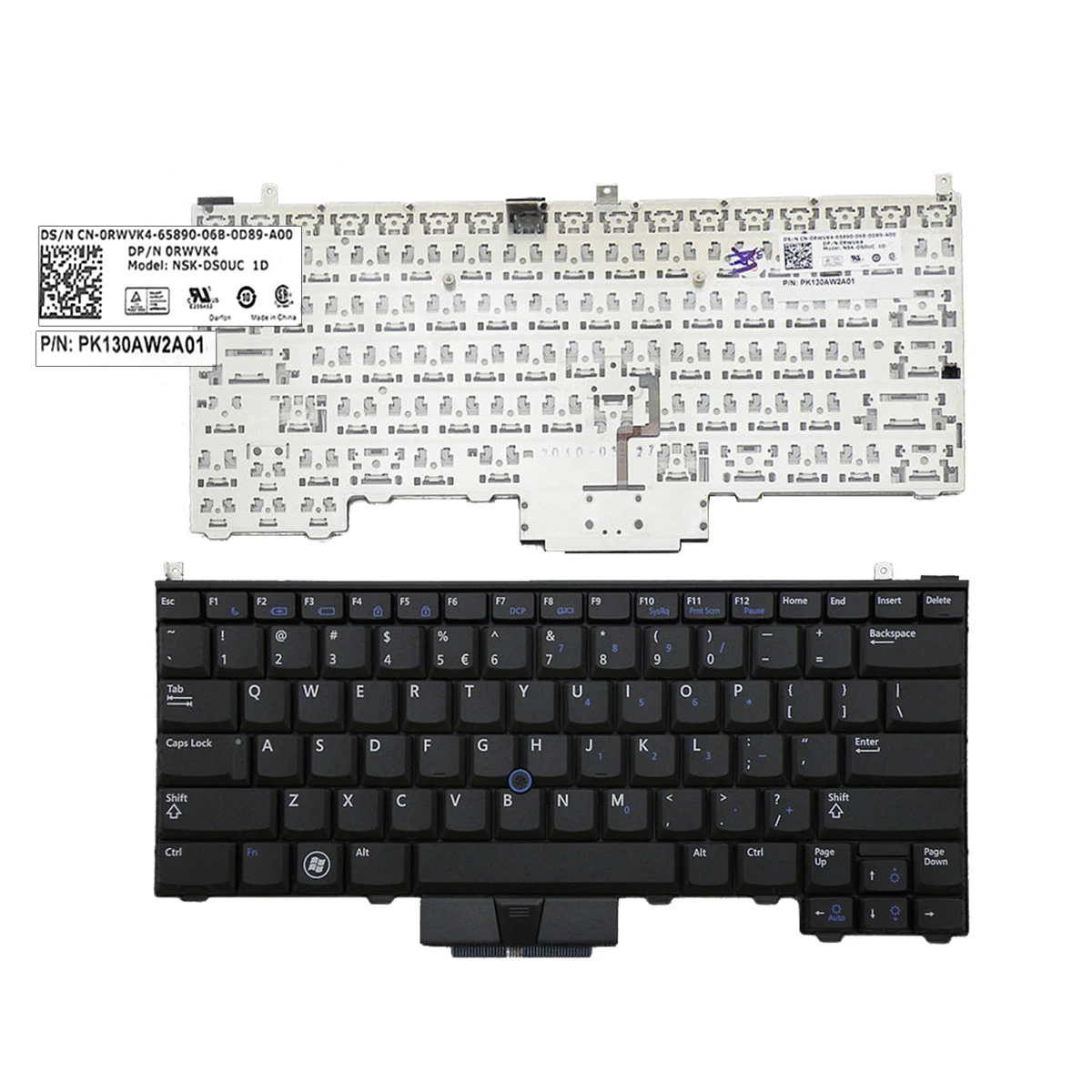

Подлинная Клавиатура для ноутбука Dell Latitude E4310 P6VGX 0P6VGX