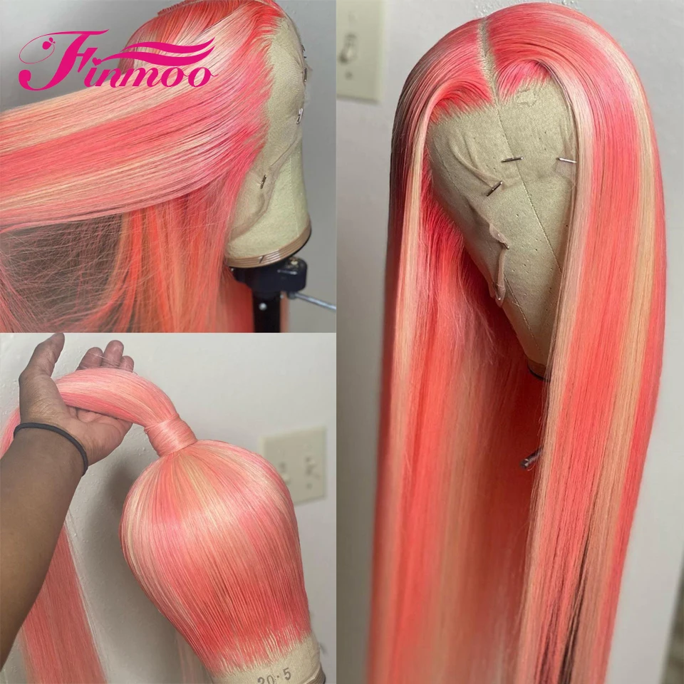 Парик из натуральных волос розового и светлого цвета 30 дюймов |