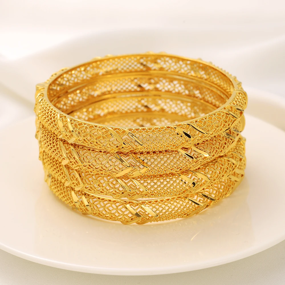 

Luxury 24k Gold Color Ethiopian Dubai Openable Bangles For Women Ramadan Bangles&Bracelet African/Arab Weeding Jewelry Gift