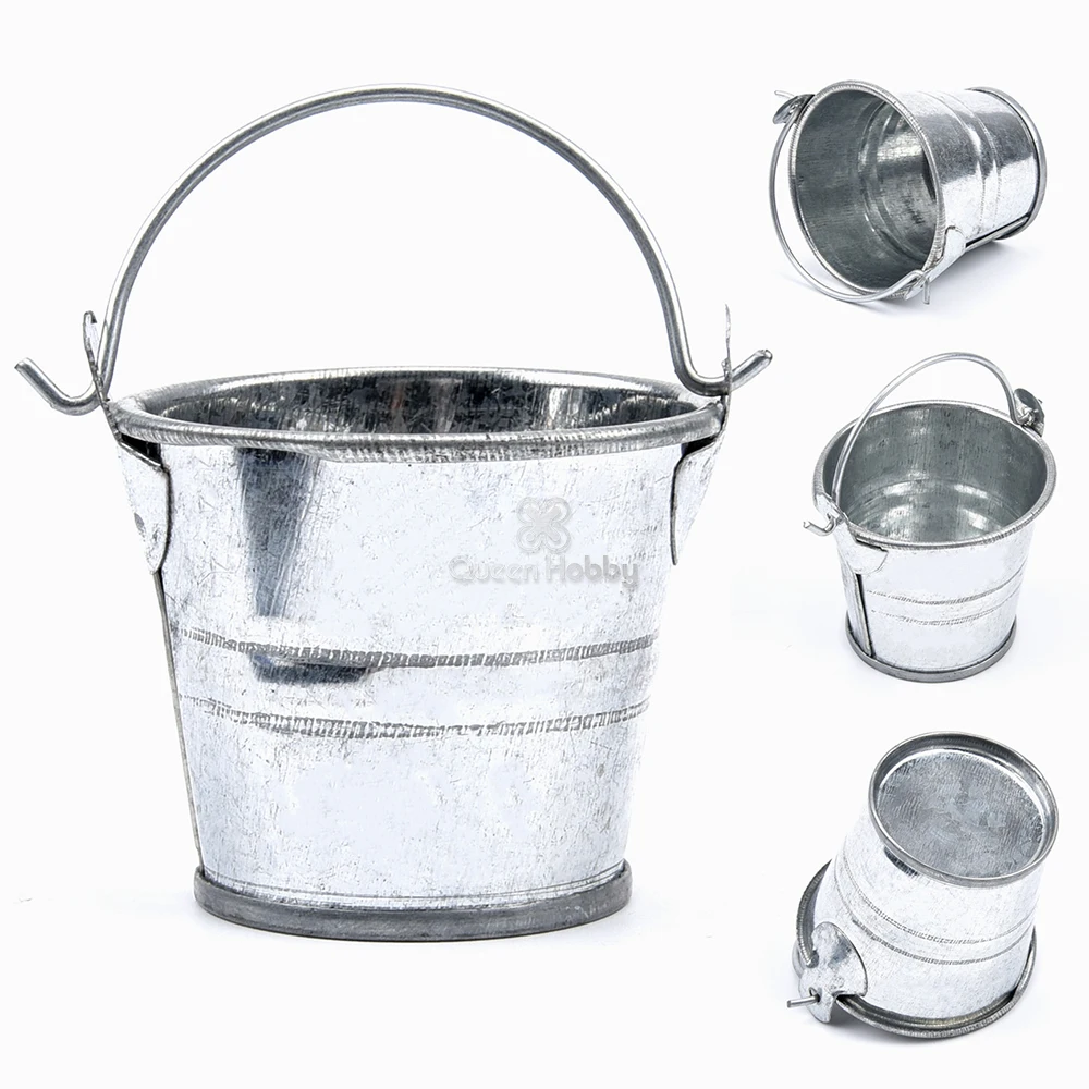 Мини металлический ведро 1/10 масштаб Имитационные ведра для RC гусеничного