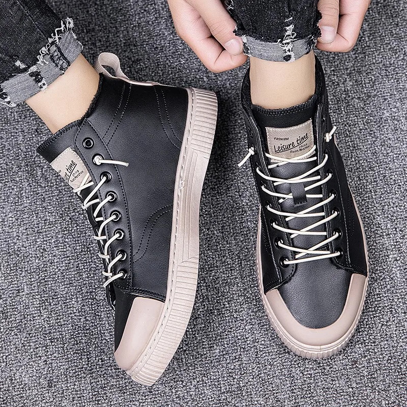 

Winter Mens Warm Shoes Casual Sneakers New Men Leisure Black Leather Genuine Non-Slip Walking Footwear Zapatos De Hombre Trainer