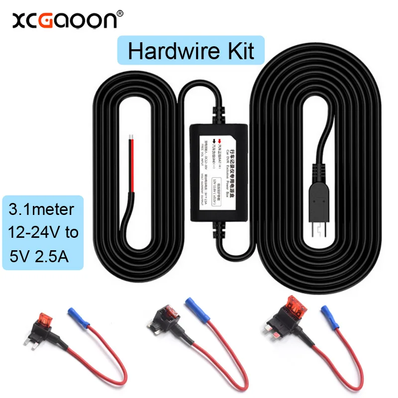 XCGaoon 12V 24V To 5V 2.5A Mini Micro USB Автомобильный видеорегистратор зарядное устройство