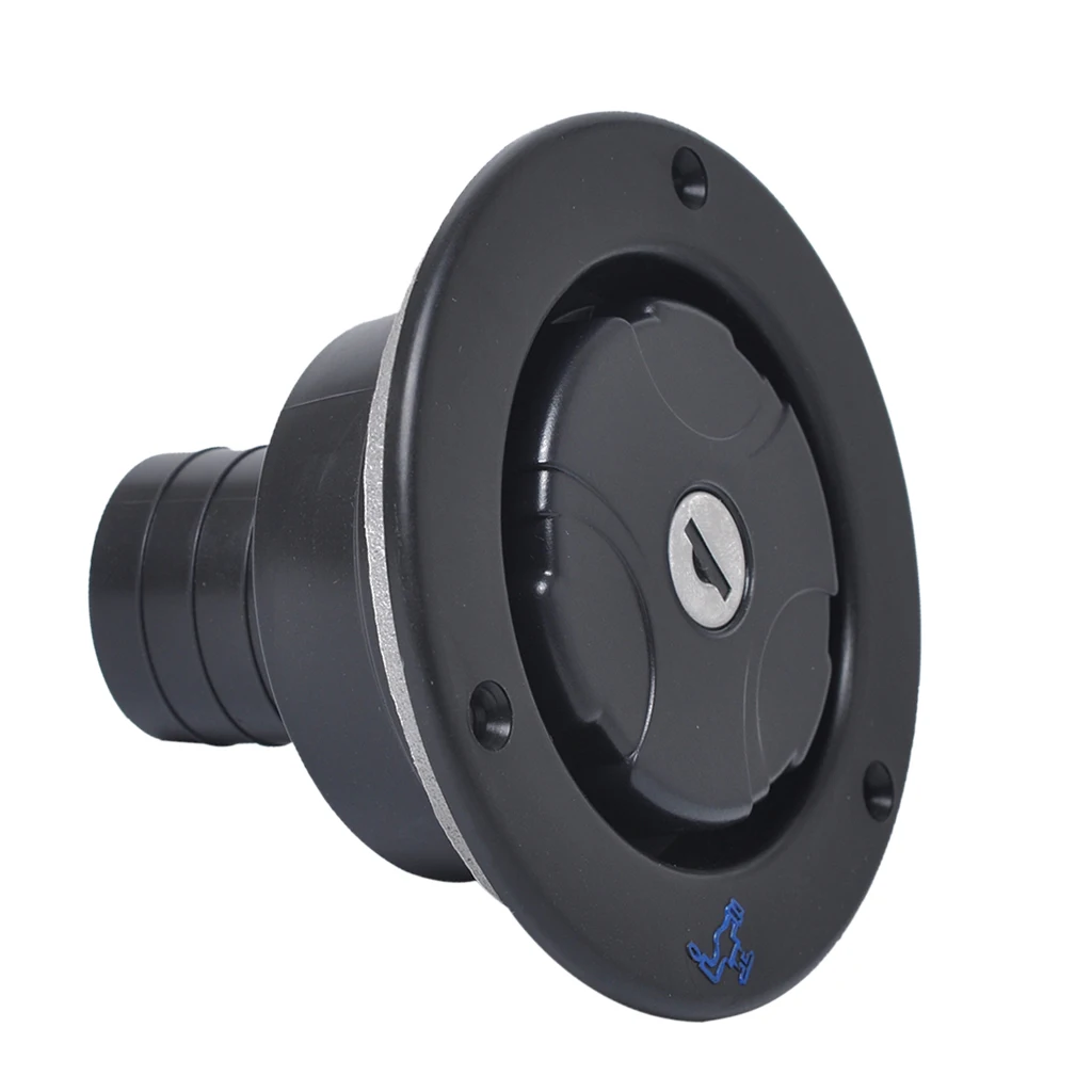 

RV Camper черный круглый гравитационный заливной люк с ключами