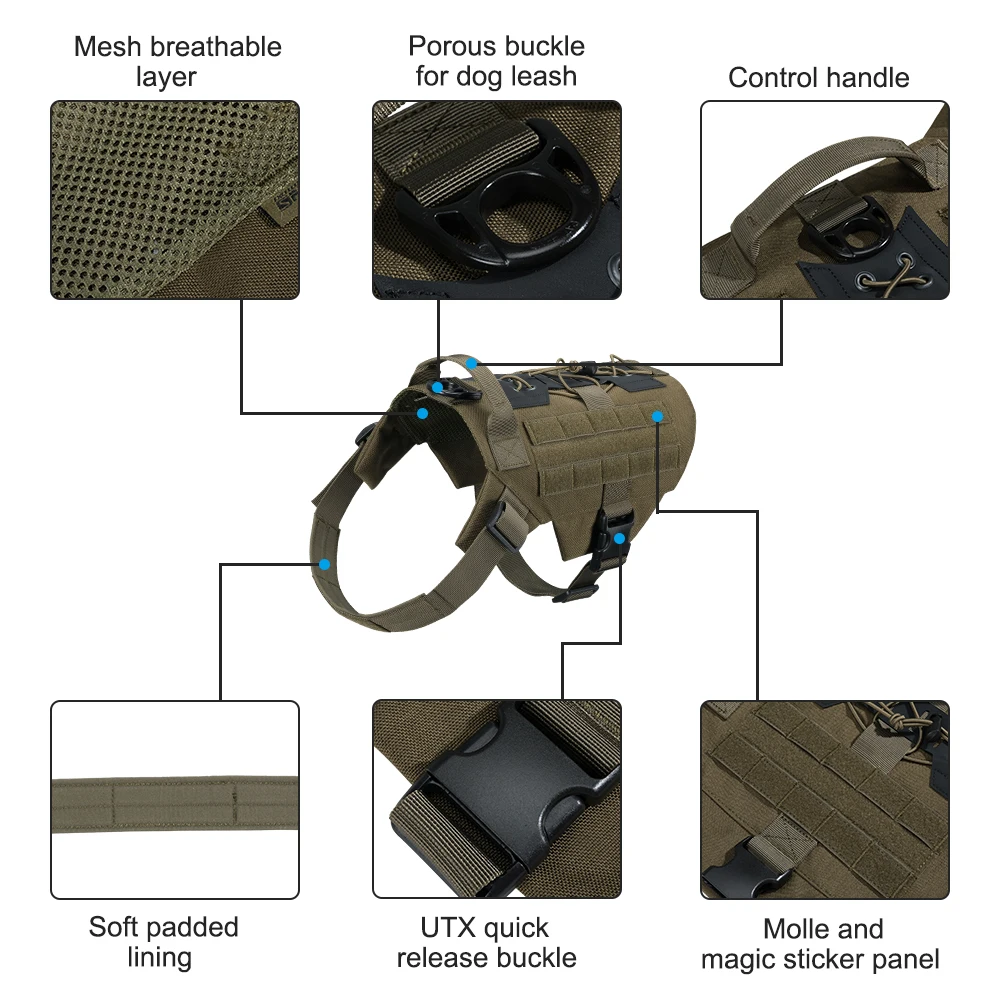 Отличный Элитный спанкер Военная Тактическая шлейка для собак уличная