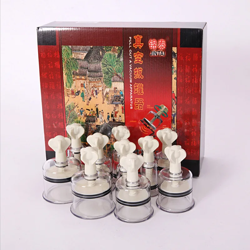 

SHARE HO 10pcs 5 Size ABS Vacuum Cans Banks Hand-twisted Cupping Anti-cellulite Massage Jars Suction Chinese Health Care Therapy