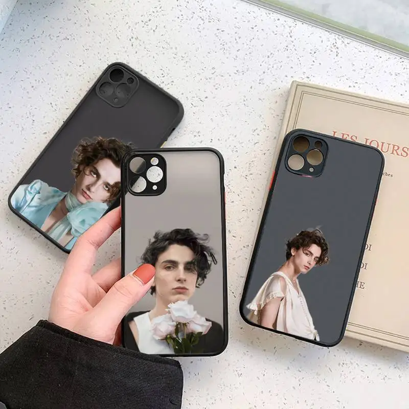 

Timothée Chalamet famous actor Phone Case For iPhone 12 11 Mini Pro XR XS Max 7 8 Plus X Matte transparent cover