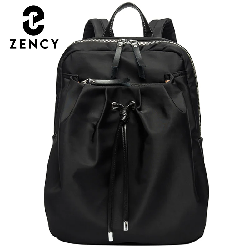 

Zency Anti-theft High Quality Women's Backpack Waterproof Nylon Knapsack Daily Casual Travel Outdoor Teenager School Bag Black