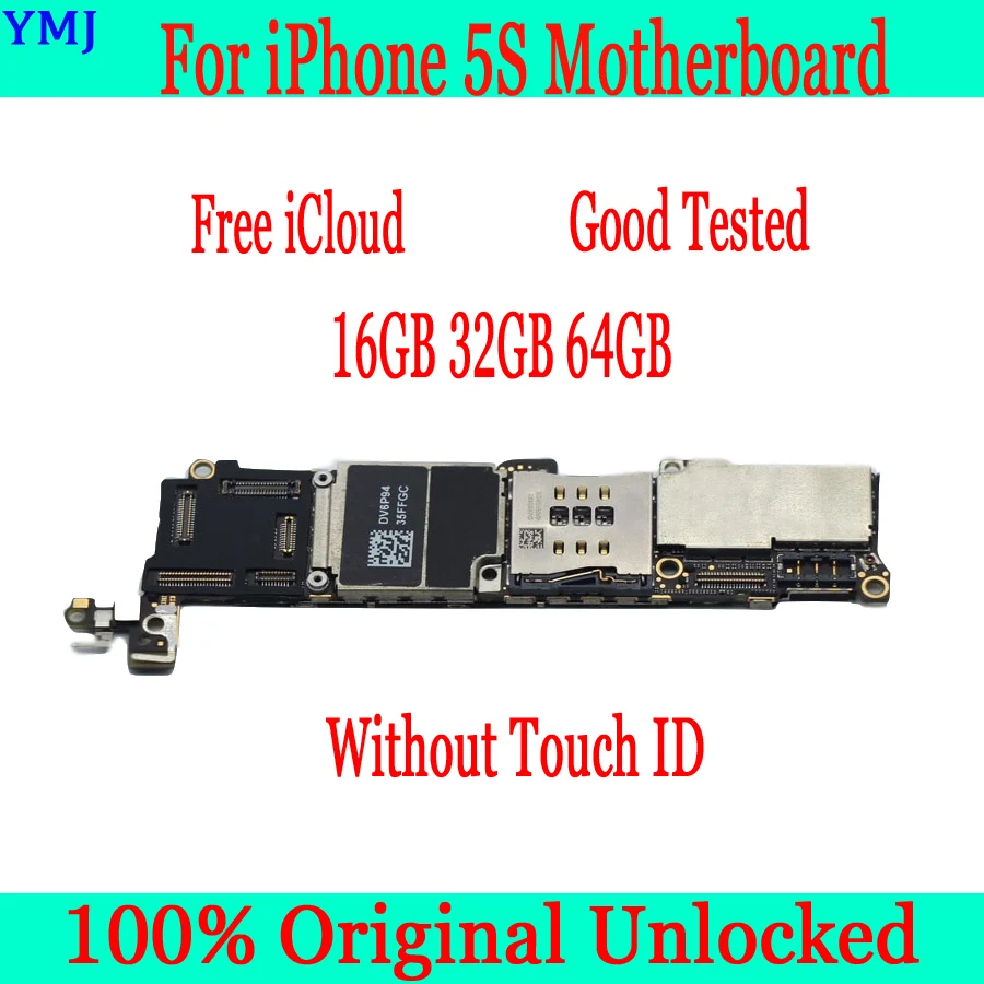 Фабричная разблокированная материнская плата для iphone 5S с/без Touch ID 100%