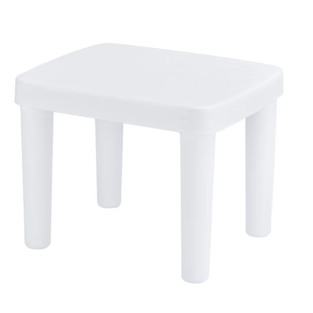 

1Pc Household Children Stool Bathroom Square Low Stool Non-slip Stool (White)