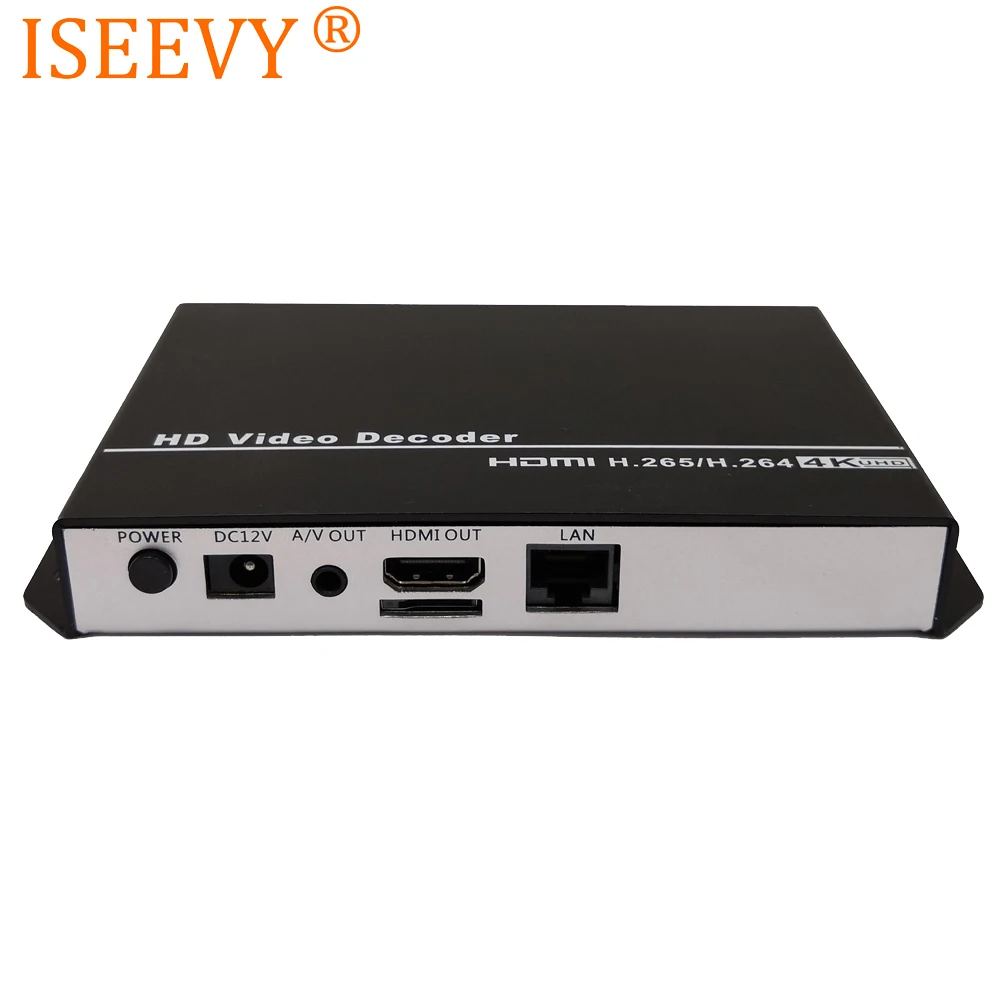 Видеодекодер ISEEVY H.265 H.264 4K декодер IPTV с выходом HDMI CVBS для декодирования сетевого