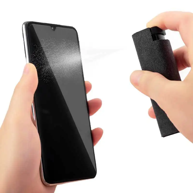 

New Portable Tablet Mobile PC Screen Cleaner Microfiber Cloth Set Cleaning Artifact Storage 2 In 1 Phone Screen Cleaner Spray