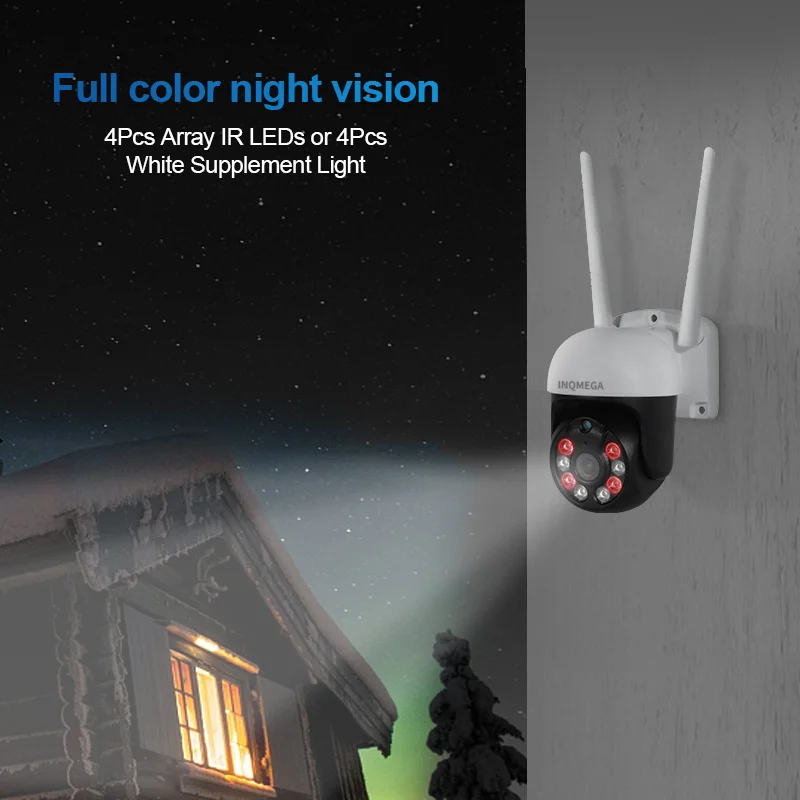 Мини камера видеонаблюдения INQMEGA 2 МП 4 кратный зум Wi Fi|Камеры видеонаблюдения| |