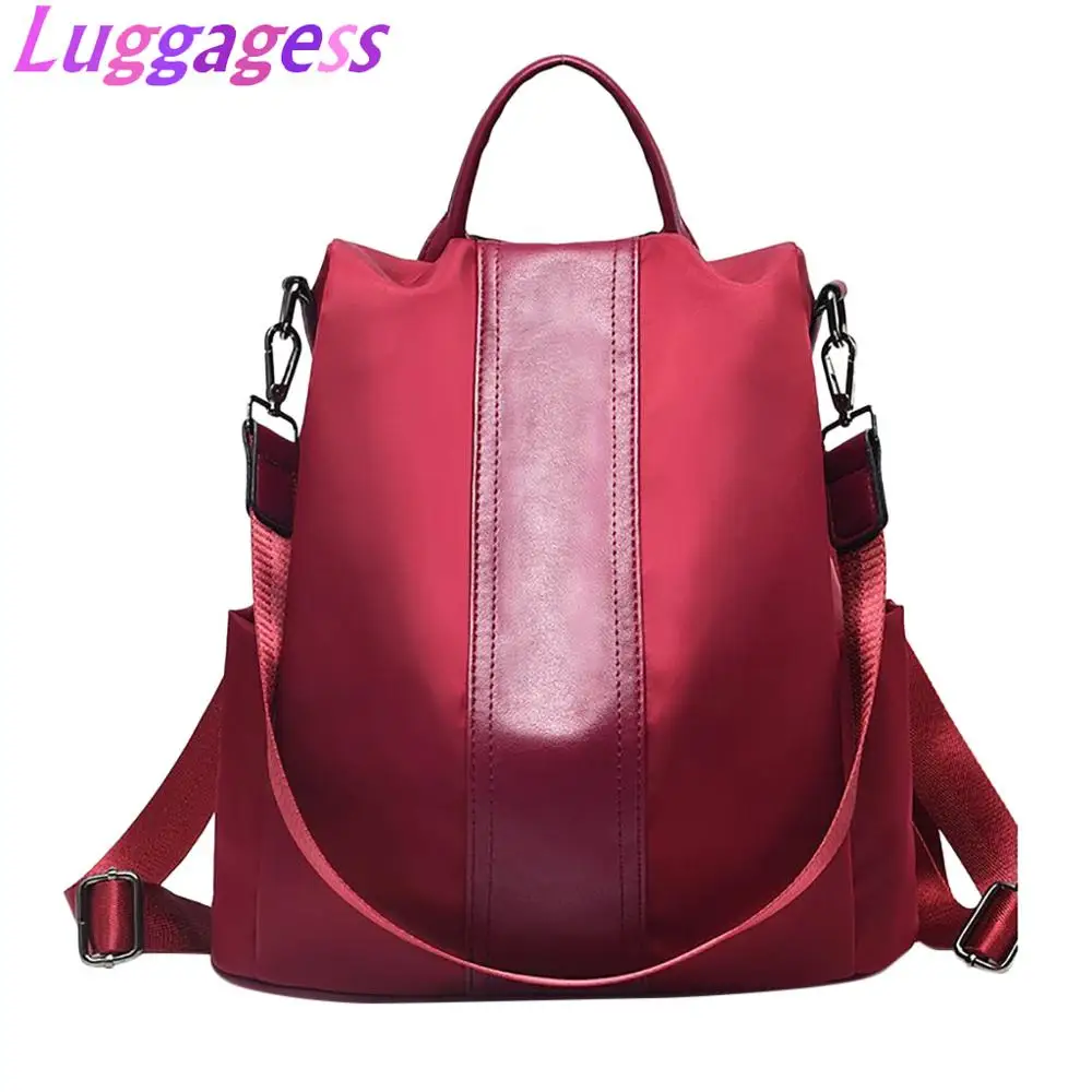 2019 Новый женский рюкзак модный однотонный противоугонная сумка дикая через