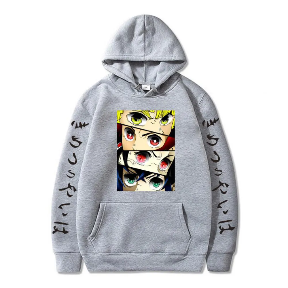 

ZOTTSOZ Japanese Anime Print Hooded Pullovers Women Men 2021 Korean Casual Harajuku Loose Hoodies Fashion Sweatshirts Streetwear