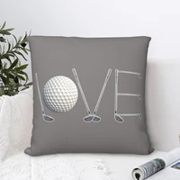 classic love golf square pillowcase cushion cover creative zip home decorative throw pillow case for home simple 4545cm