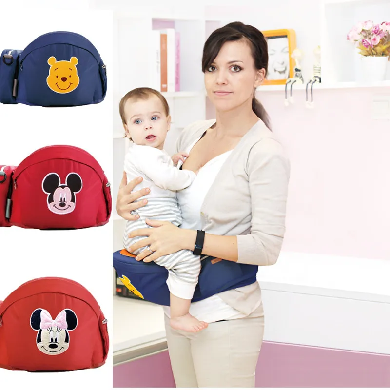 Дисней Микки Минни Baby Carrier Хипсит(пояс для ношения ребенка) Дети младенческой хип ремень рюкзак Хипсит Рюкзак-кенгуру ходунки