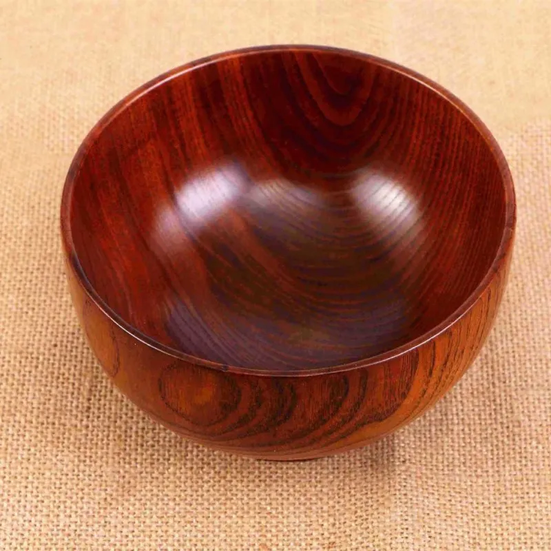 2 шт./компл. натуральная круглая деревянная чаша ложка Китайская рисовая лапша