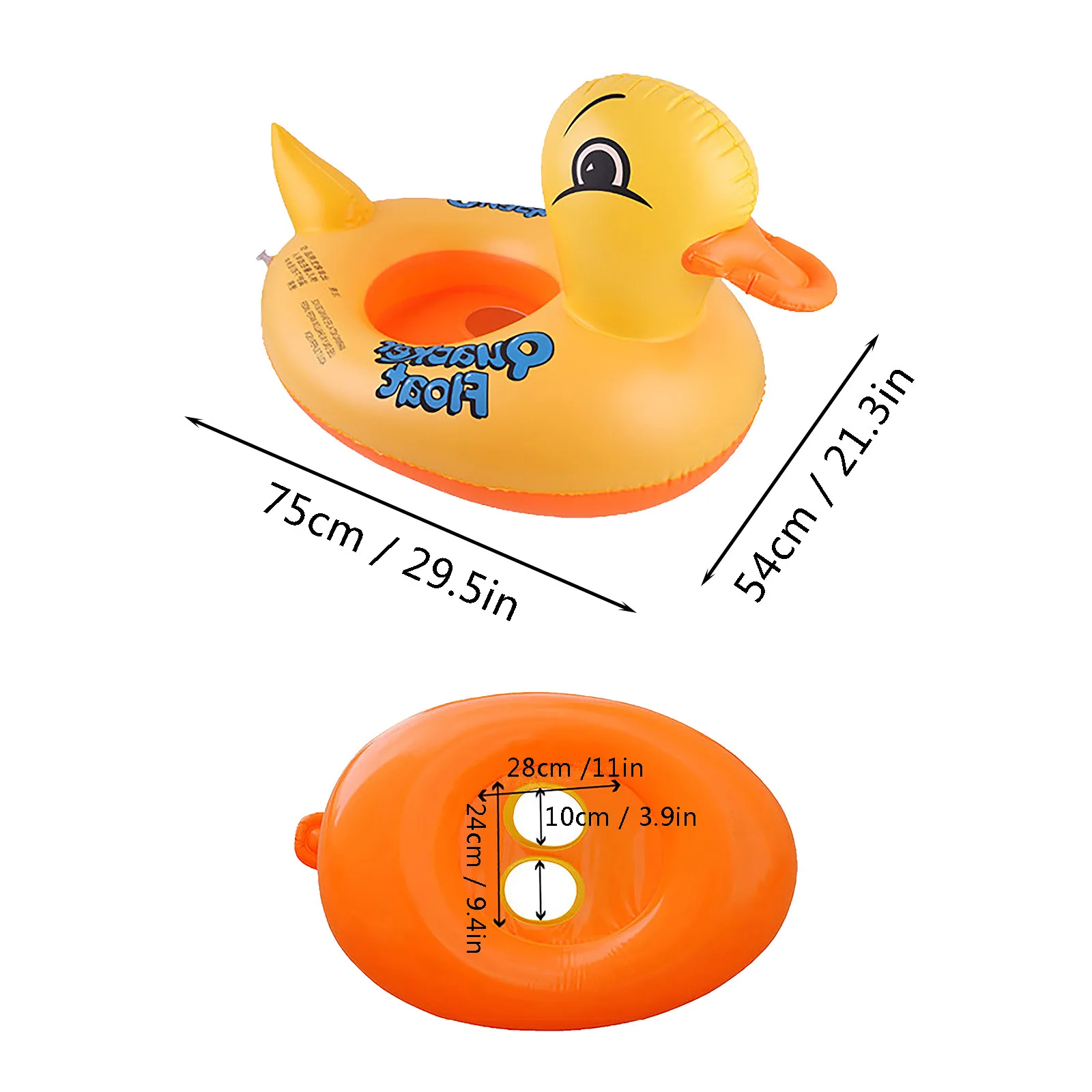 

Children's Animal Seat Water Inflatable Rhubarb With Handle Seat Baby Toddler Safe Swimming Swim Seat Float E2