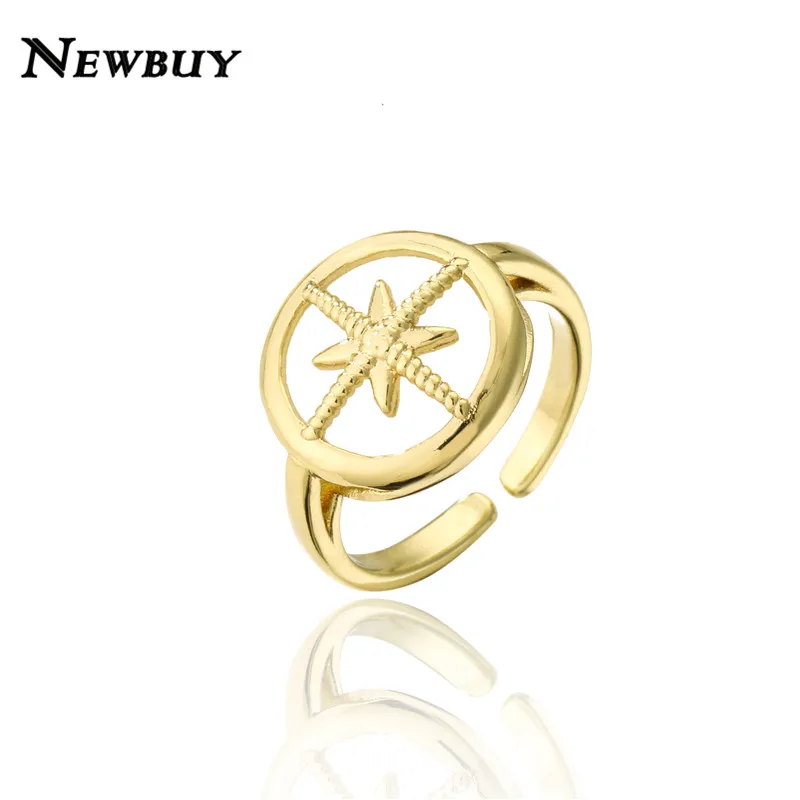 

Fashion Gold Color White Shell Geometric Open Ring For Women Girl Unique Design Female Party Jewelry Accessories Wholesale