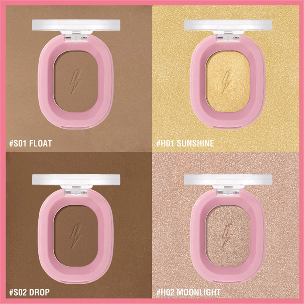 Палетка контурных средств для макияжа пудра растушевки и ухода за лицом 4 цвета