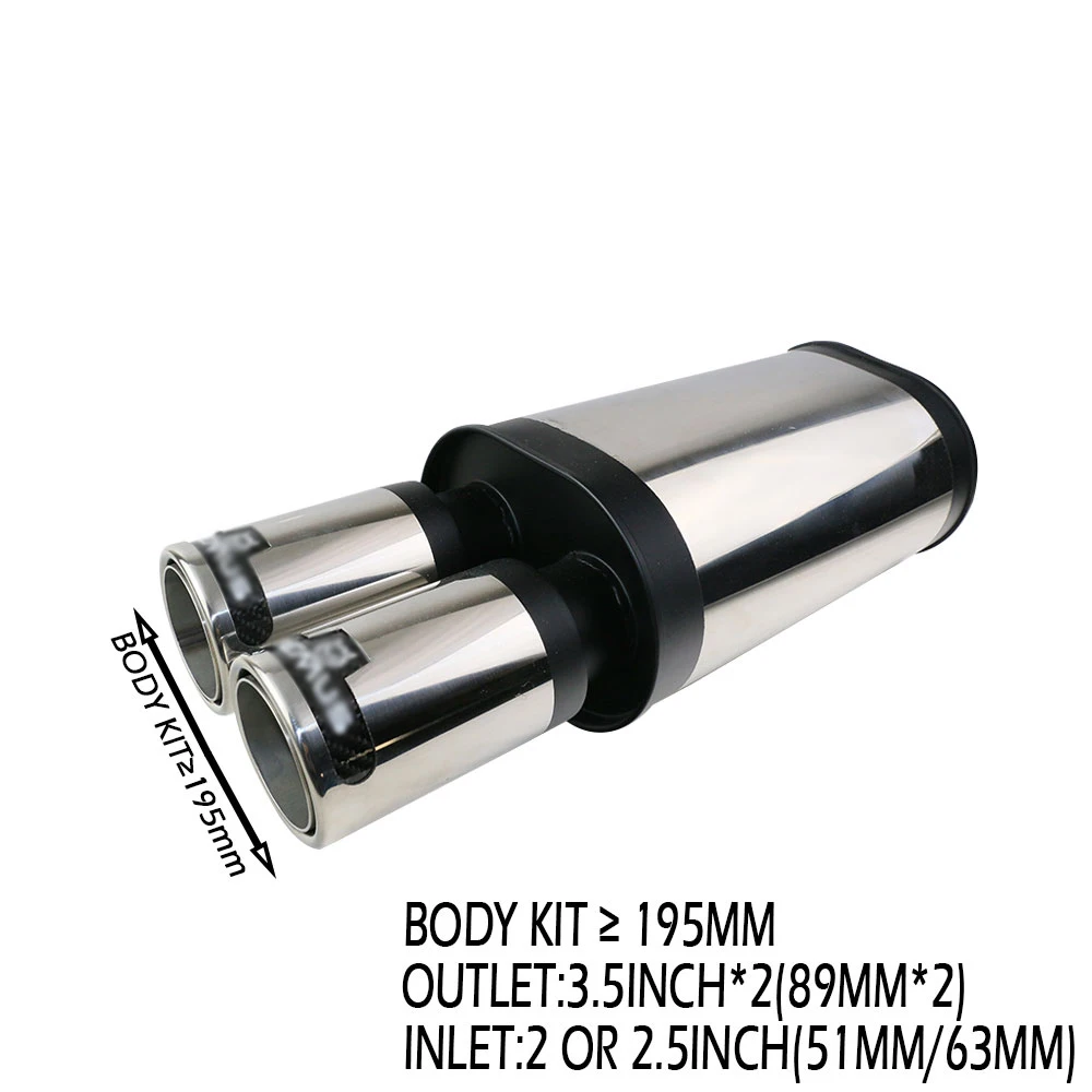 

JZZ Universal exhaust rear muffler car exhaust Pipe Car Pipe Tail Free Shipping