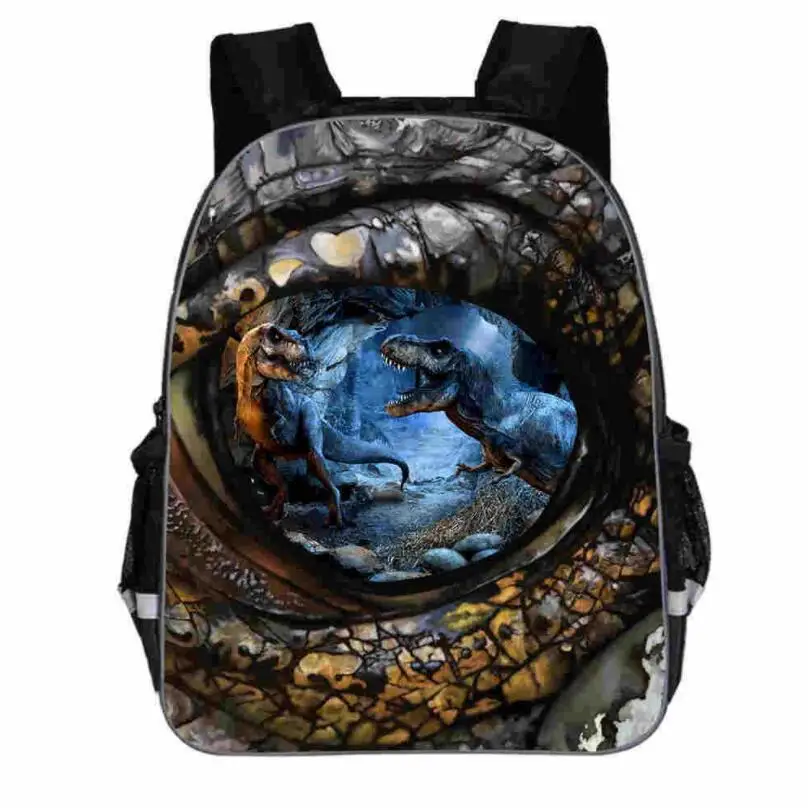 Юрский Мир Дети школьные ранцы для мальчиков T rex динозавр рюкзак Первичная