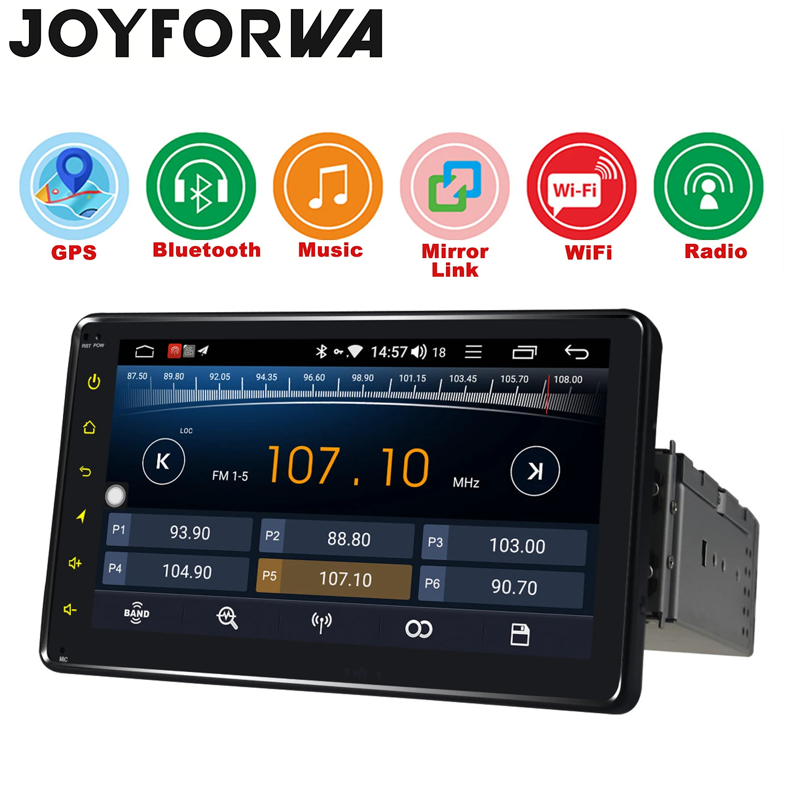 7 &quot1Din Android 8 1 четырехъядерный автомобильный стерео Мультимедийный Плеер