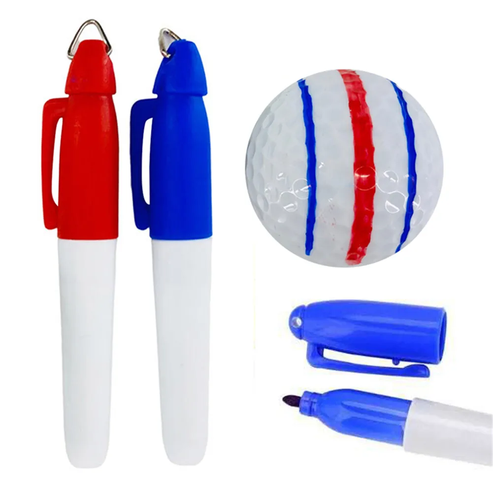

Golf Ball Line Liner Ball Marking Alignment Tool and 2 Golf Ball Marker Pens Practical Convenient Line Drawing Alignment tool