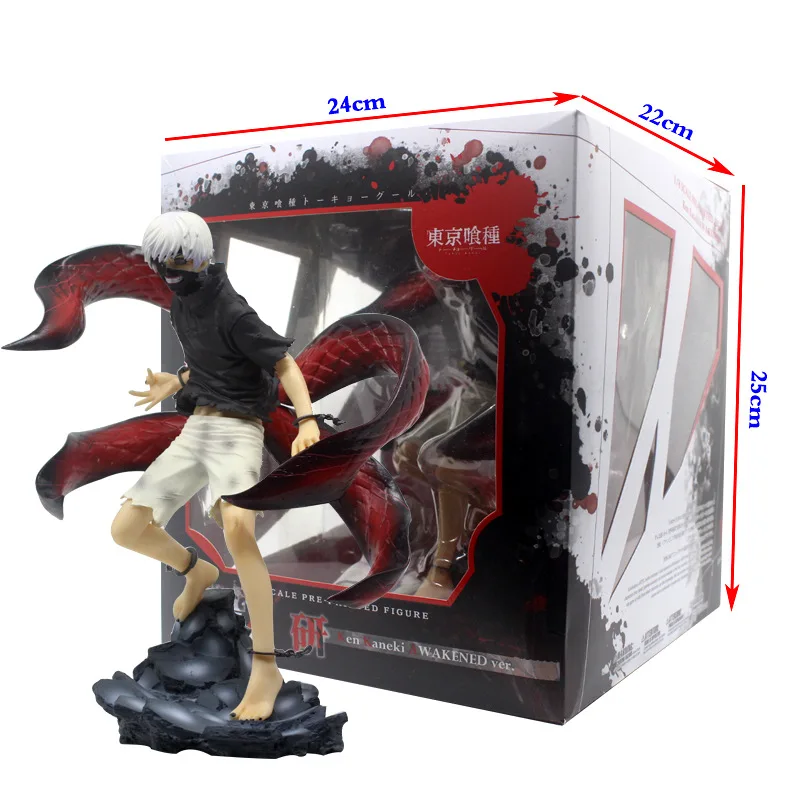 

22 cm Anime Tokyo Ghoul Kaneki Ken Awakened Face change Ver. PVC Figure Collectible Model Toy Christmas Gift