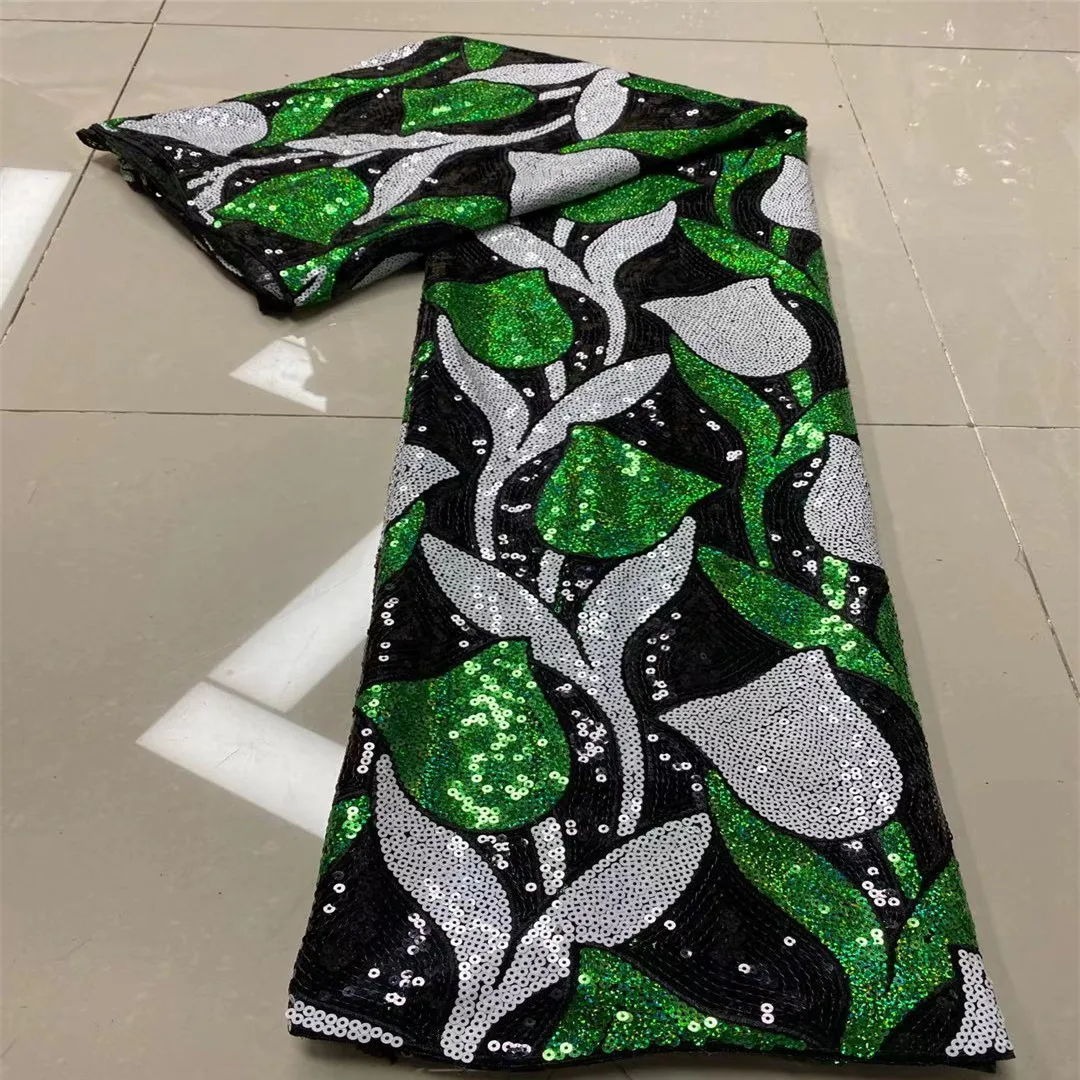 Новинка 2021 африканская кружевная ткань с 3d блестками Высококачественная вышивка