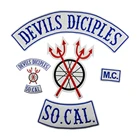 Нашивки с вышитыми логотипами дьявола, наклейки на всю спину, наклейки MC для Мотоциклетный Байкерский патч куртки, жилета, клубной эмблемы