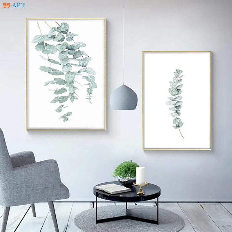 Ботанический настенный художественный принт эвкалипта листьев растений плакат