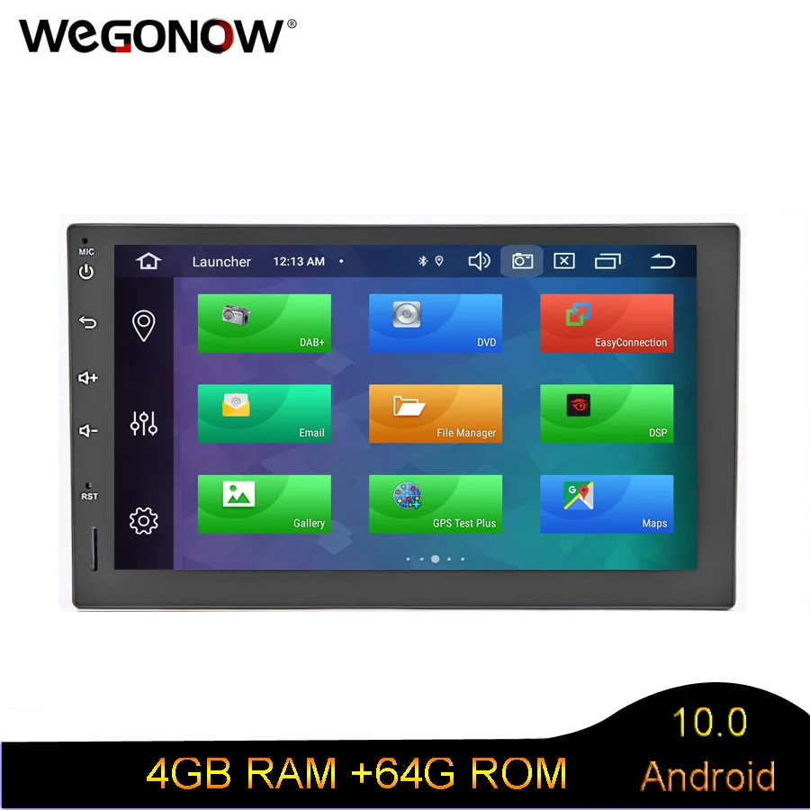 DSP IPS Android 10 0 4 Гб ОЗУ 64 ПЗУ 8 ядер Автомобильный мультимедийный плеер 2 Din RDS радио GPS