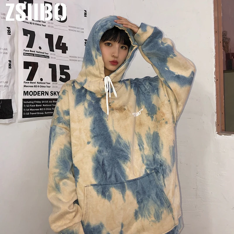 Женские толстовки с капюшоном в Корейском стиле новинка зимы 2019 Модный Цветной