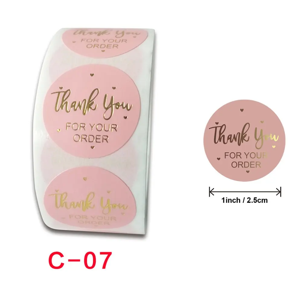 

500pcs Thank You Stickers Seal Labels Turning One Favors Envelope Exquisite Gift Envelope Wedding Decoration