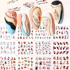 Наклейки для ногтей с абстрактным изображением лица Harunouta, 12 видов стилей шт.