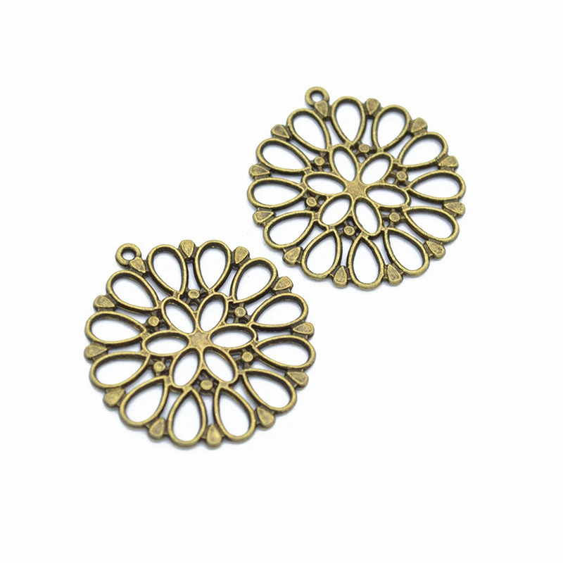 30 шт Цветочные амулеты DIY ювелирные изделия кулон подходящие Браслеты и ожерелья