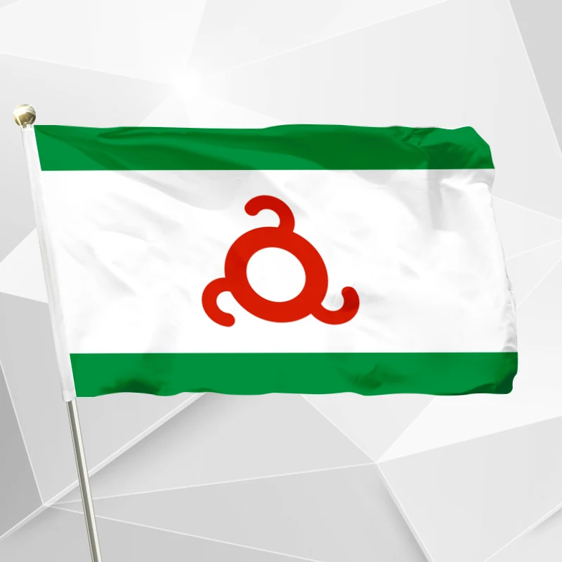 Флаг России Ingushetia 90x150 см 3x5 футов баннер 120 г 100D полиэстер Бесплатная доставка