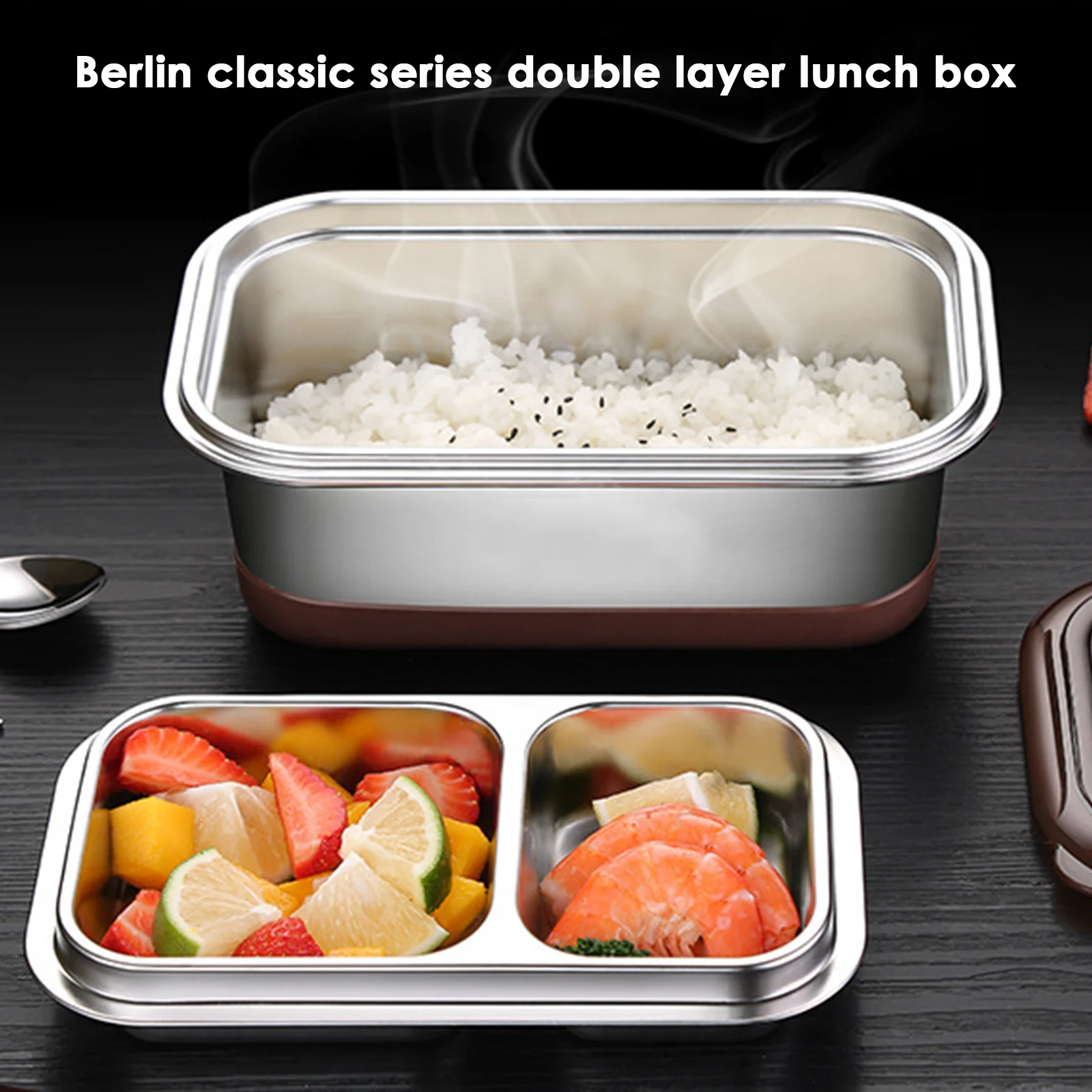 

Japanse 18/8 Roestvrij Staal Lunchbox Voor Kids School Lekvrije Bento Box Met Compartiment Voedsel Container Opslag