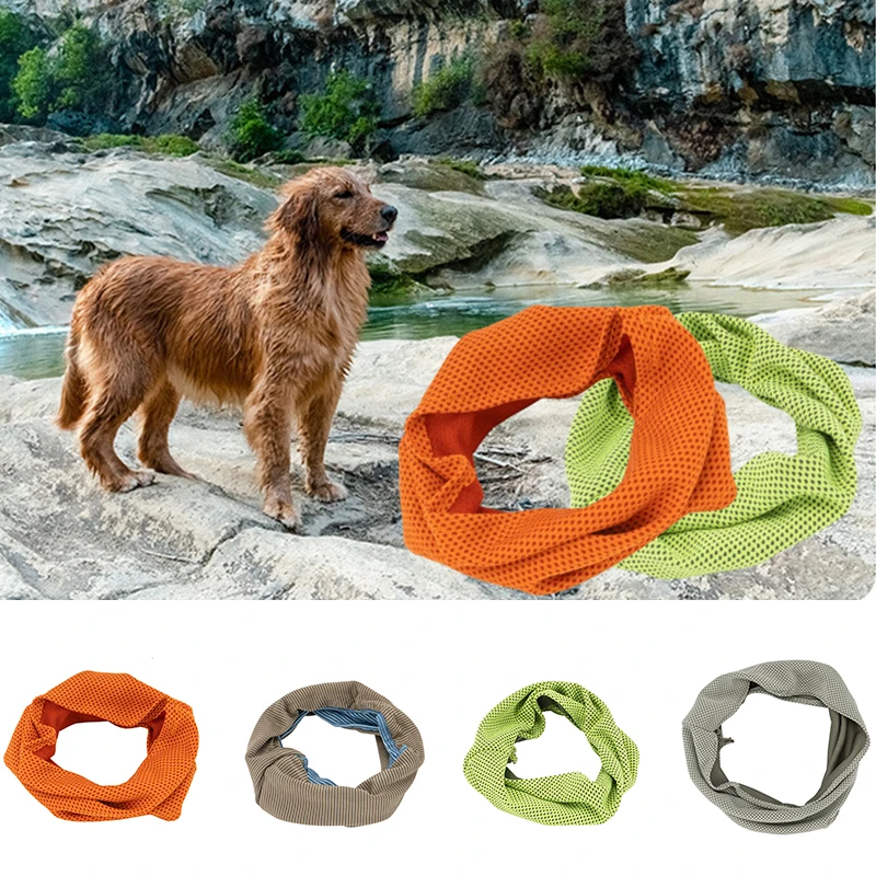 

Cooling Ice Silk Triangle Scarf Dog Scarf Coldness Pet Collar Heatstroke Prevention Wrap Neck Summer Towel