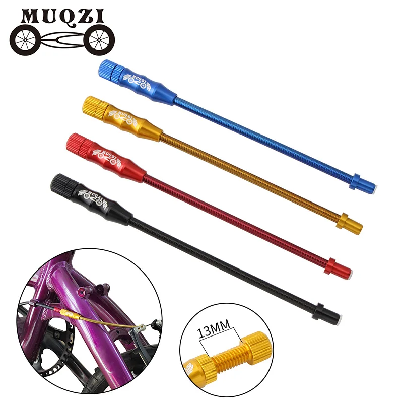 MUQZI – nouilles de protection de câble de frein vtt, Tube de Tube incurvé, Tube d'extension en acier inoxydable, v-brake, partie de bicyclette