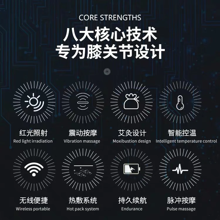 Электрический беспроводной ФИЗИОТЕРАПЕВТИЧЕСКИЙ массаж колена нагрев быстрая