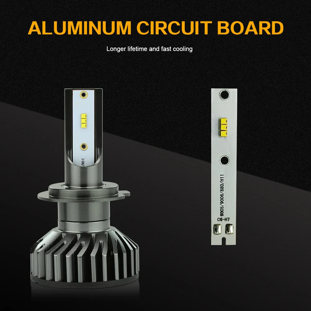 

12V 3000K 4500K 6000K 8000K 20000LM 9005 H1 H4 Turbo Led Headlight H3 H7 H11 9006 Canbus Led Bulbs Super Bright ZES Light