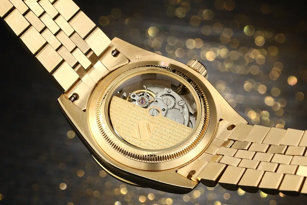 36 мм SANGDO Самовзводные механизм высокое качество Роскошные мужские часы покрытие