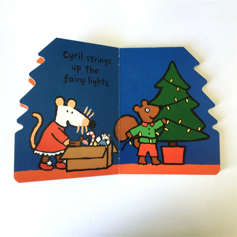 

5 books Maisy mouse 3D scene board book English picture book baby kids IQ EQ practice Nursery/Farm/House/Shop Christmas tree
