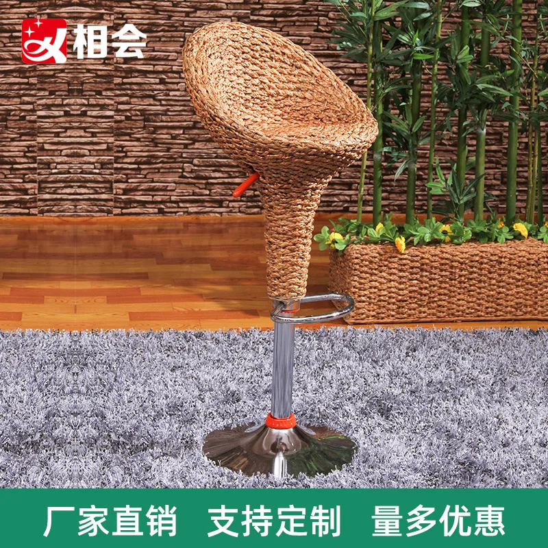 

Creative bar chair lift high chair fashion bar chair bar stool neo-classical rattan chair accent chairs for living room